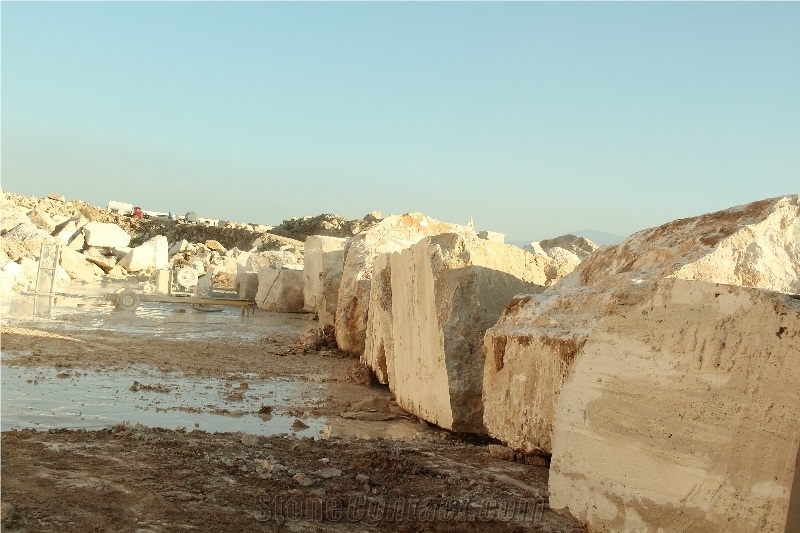 Denizli Travertine Blocks, Classic Travertine Blocks