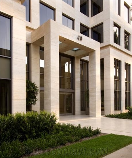 Unfilled, Honed Roman Classico Travertine Wall Cladding, Travertino Romano Beige Travertine Wall