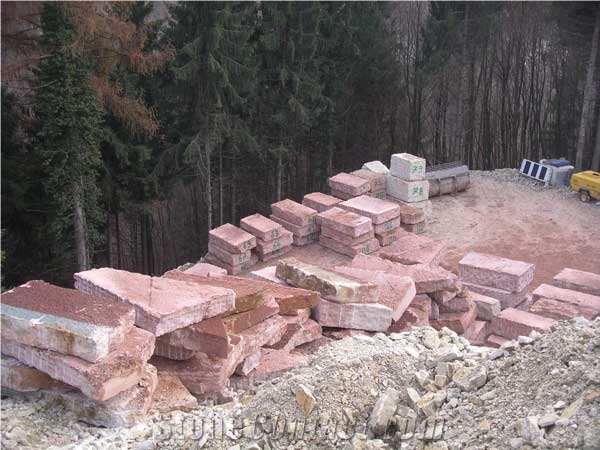 Rosa Perlino Marble Blocks, Italy Pink Marble