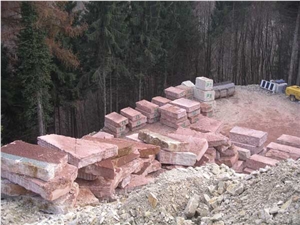 Rosa Perlino Marble Blocks, Italy Pink Marble