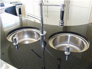 Black Galaxy Granite Kitchen Countertop