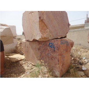 Red Medenine Marble Block