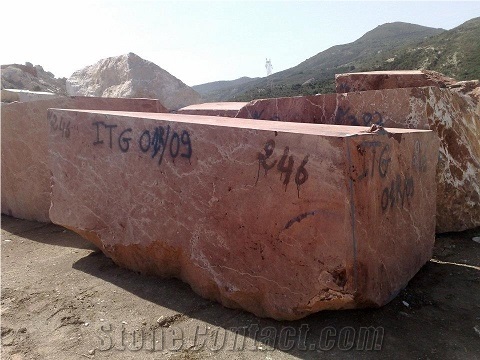 Red Medenine Marble Block