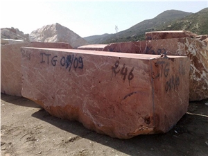 Red Medenine Marble Block