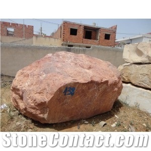 Red Medenine Marble Block