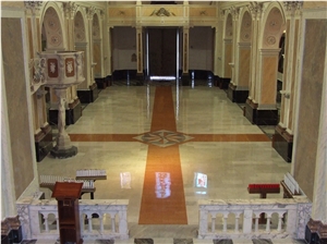Altars, Lecterns, Baptismal Fonts, Calacatta Vagli White Marble Furniture