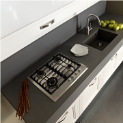 Quarzo Kitchen Countertops, Black Kitchen Countertops