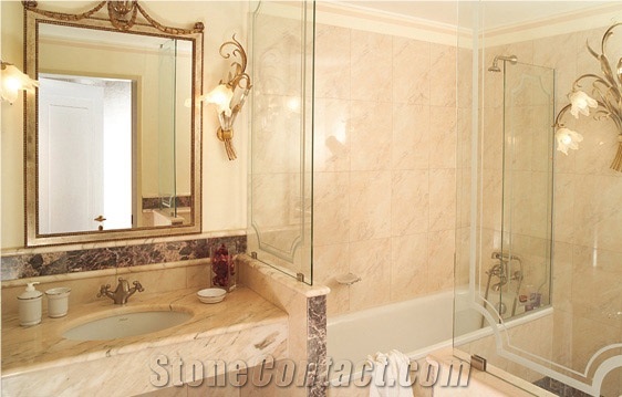 Rosa Portogallo Marble Bath Design