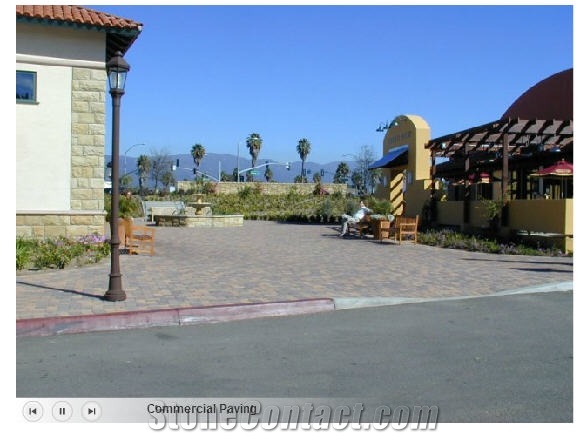 Commercial Paving Varies, Beige Sandstone Cube Stone & Pavers