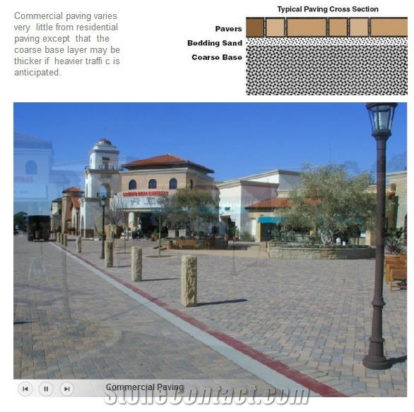 Commercial Paving Varies, Beige Sandstone Cube Stone & Pavers