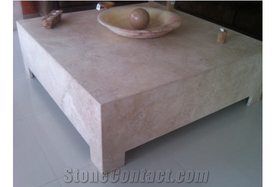 Blanco Marfil Marble Solid Table