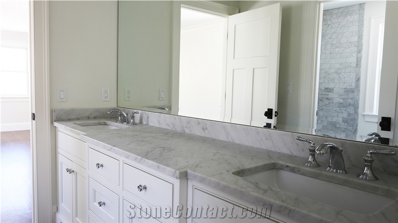 Bianco Carrara a Marble Vanity Top