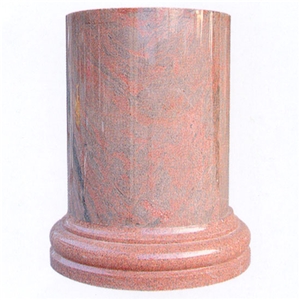 Multicolor Red Granite Column
