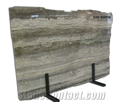 Silver Travertine Slabs