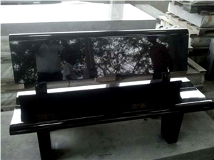 Chamrajnagar Black Granite Monumental Bench