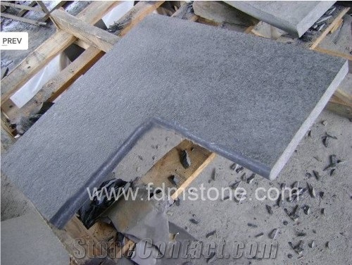 Black Bullnose Corner,Pool Coping Paving Stone,Basalt Pool Coping,G684 Pavers Basalt