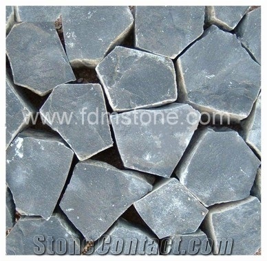Black Grey Basalt Fujian Andesite Flamed Flagstone, Split Crazy   Paver, Irregular Patio Paver ,Random Wall  Flagstone 