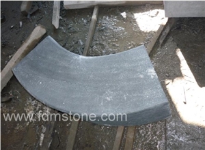 Chamferred Basalt Kerbstone, Curved G684 Kerbstone