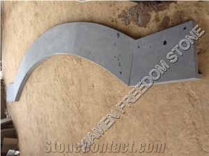 China G684 Curved Pool Coping,Pool Tiles,Curved L Shape, Stone Black Basalt Pool Coping