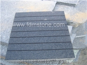 Flamed Brushed Basalt Grooved G684 Pavers,Cubestone,Kerbstone,Random Paving Sets