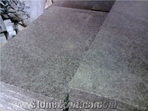 Flamed G684 Black Pearl Basalt Pathway Paver,Non Slip Basalt Flooring and Walling Exfoliated and Brushed Surface