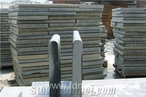 Garden Decorative Stepping Stone,Bullnose Grey Stone Steps, Stone Basalt Steps