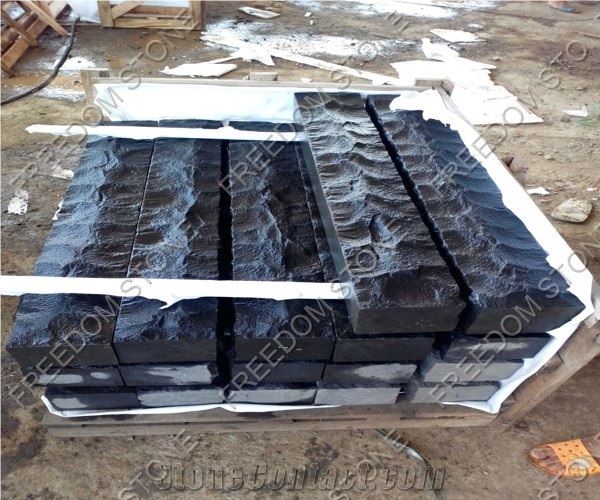Hainan Black Basalt Pool Coping,Bullnose Stone Paver,Bullnose Stone