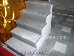 Honed Zhangpu Black Basalt Stair Step /Grey Basalt Stairs Steps/Basalt Outdoor Staircase,Stair Risers