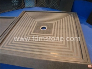 Square Black Basalt Honed Shower Tray,Stone Shower Panel for Bathroom, G684 Tub Base,Solid Surface Shower Base