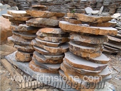 Zhangpu Andesite Basalt Flamed Flagstone, Machine Cut Black Basalt Patio, Random Andesite Sawn Flagstone Driveway Bushhammered Pavers