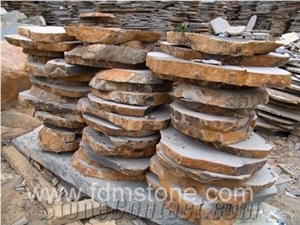 Zhangpu Andesite Basalt Flamed Flagstone, Machine Cut Black Basalt Patio, Random Andesite Sawn Flagstone Driveway Bushhammered Pavers