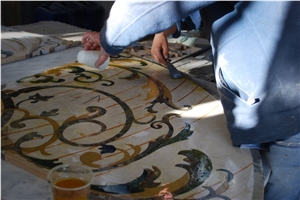 Waterjet Marble Inlay Medallion
