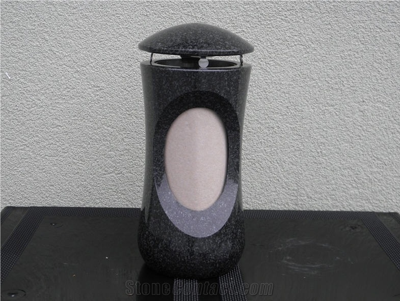 Regal Black Granite Memorial Lamps,Monumental Lanterns