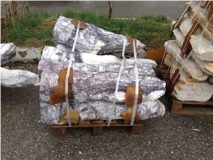 Levander Monolith Marble Garden Stones, Lilac Marble Garden Stones