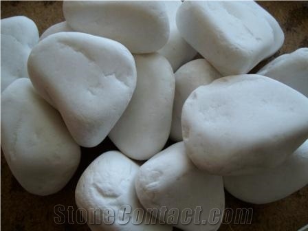 Tumbled Bianco Dolomite Marble Gravel