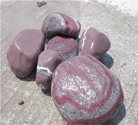 Tumbled Rosso Laguna Marble Pebble & Gravel