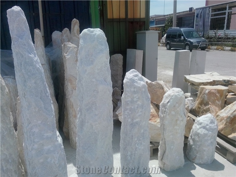 White Ice Monolith Marble
