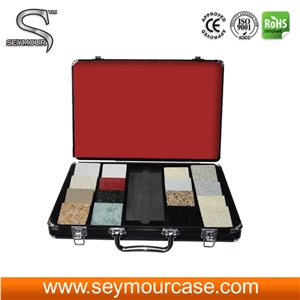 Aluminum Tile Sample Case Aluminium Display Suitcase Of Stone Samples Merchandising Case