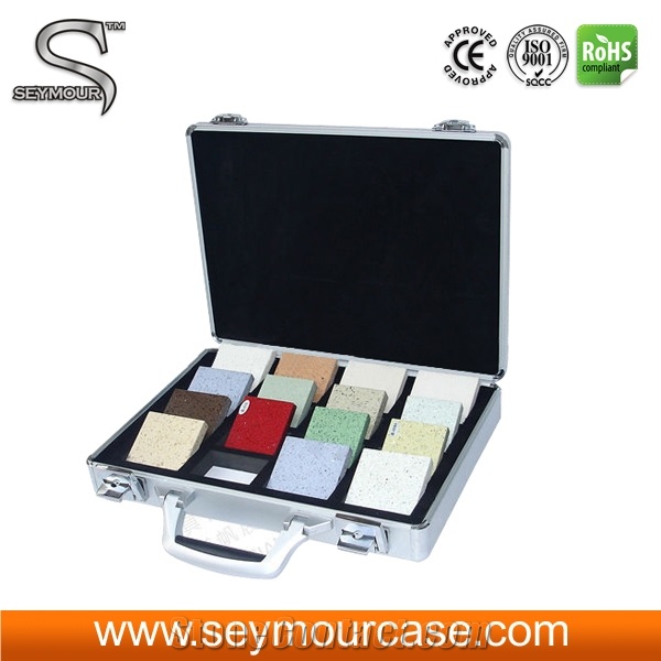 Floor Tile Aluminum and Thick Handles Display Suitcase