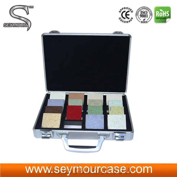 Floor Tile Aluminum and Thick Handles Display Suitcase