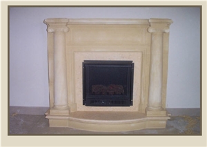 Malta Stone Hand Carved Fireplace, Malta Stone Limestone Fireplaces