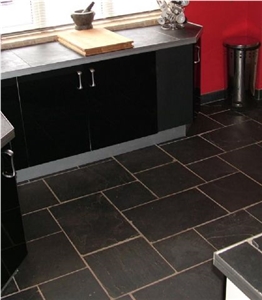 China Black Natural Slate Floor and Wall Tiles