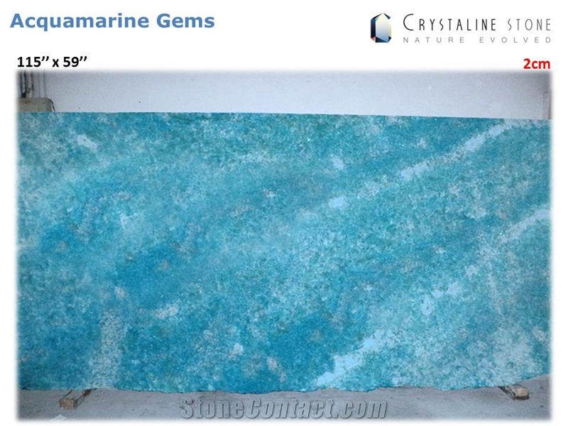 Acquamarine Blue Onyx Gem Slab 100 Natural Translucent Crystaline Stone