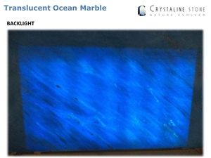 Ocean Blue Crystaline Marble Slab 100 Natural Translucent Crystaline Stone Free Shipping