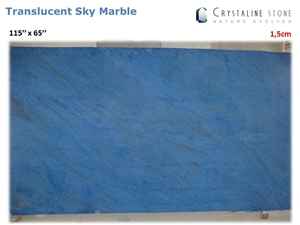 Sky Blue Marble Slab 100 Natural Translucent Crystaline Stone, Sky Blue Marble Sky Blue Marble Slab 100 Natural Translucent Crystaline Stone, Sky Blue Marble