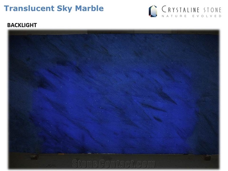 Sky Blue Marble Slab 100 Natural Translucent Crystaline Stone, Sky Blue Marble