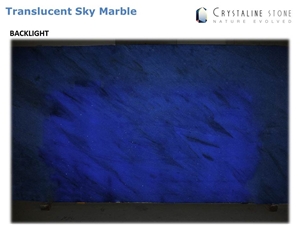 Sky Blue Marble Slab 100 Natural Translucent Crystaline Stone, Sky Blue Marble