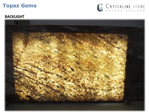 Topaz Brown Onyx Gem Slab 100 Natural Translucent Crystaline Stone