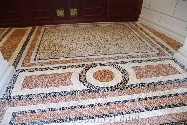 Inlaid Terrazzo and Roman Mosaic Floor