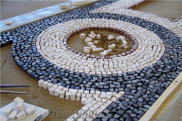 Inlaid Terrazzo and Roman Mosaic Floor